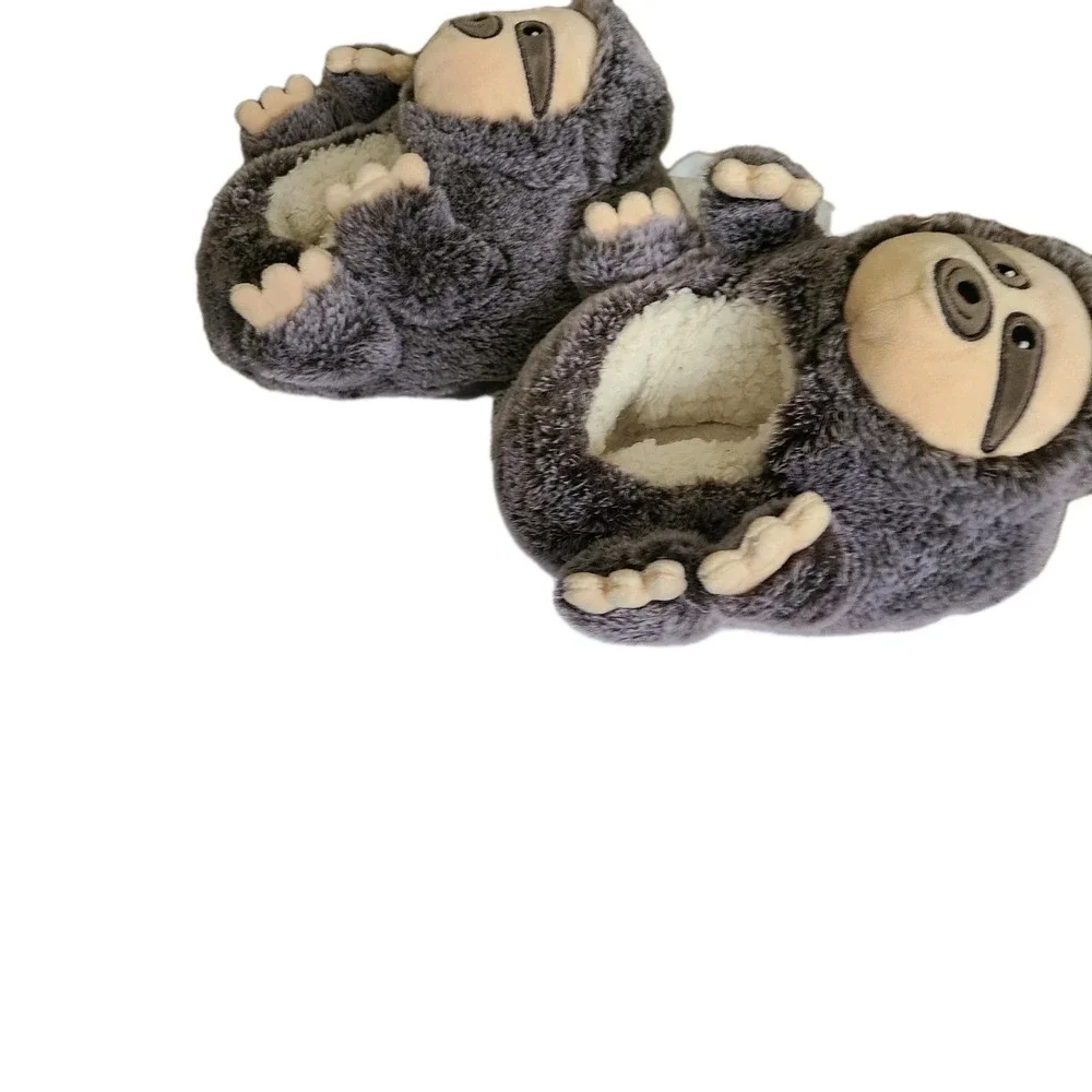 CAT &‎ JACK Kids Child Sloth  Loafer Slippers Cat & Jack Gray Sz 13/1